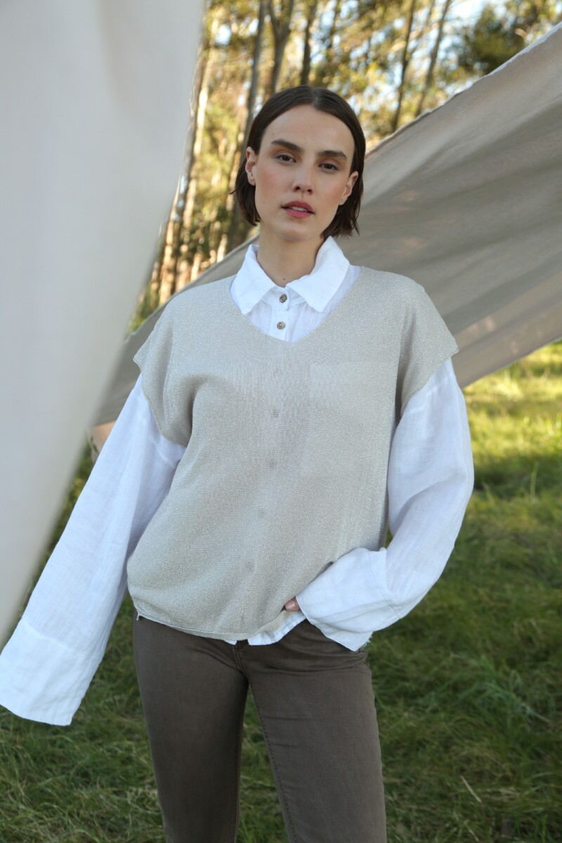 T-Shirt Every - Beige Lurex 
