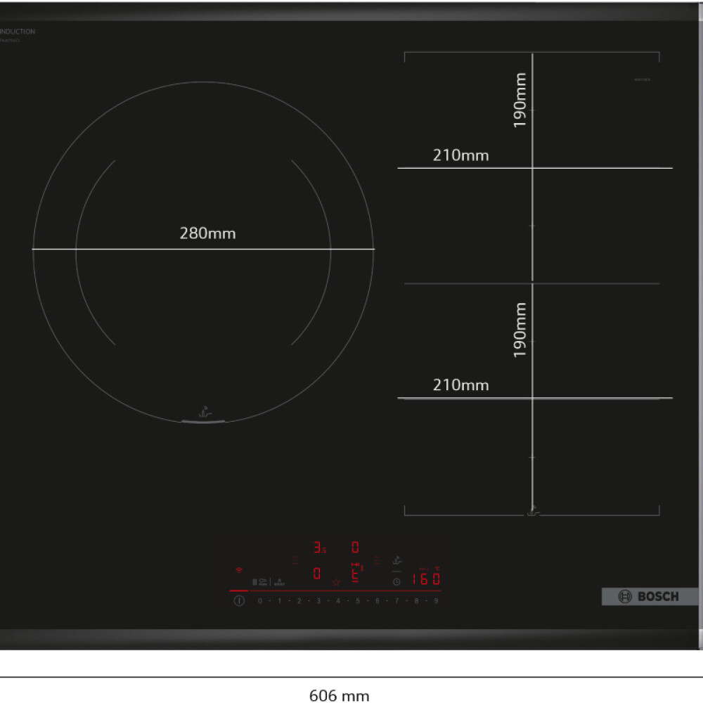 Placa de induccion Bosch Flex Induccion negro