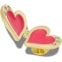 Jibbitz Gold Bubble Locket Heart Multicolor