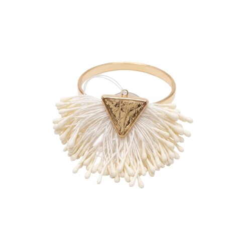 ANILLO C/DET BLANCO P/SERVILLETA 6X4.5CM Unica