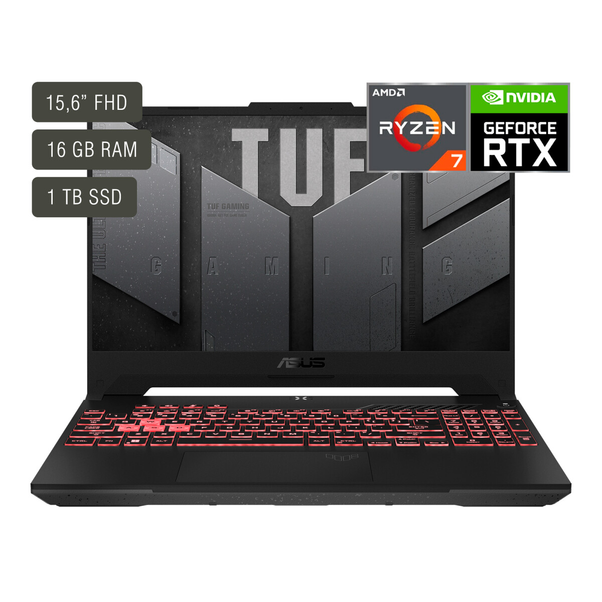 Notebook Gaming Asus 15,6'' Ryzen 7 16gb 1tb Win11 Rtx4060 