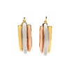 Caravanas aros de oro 3 lineas- Oro bajo - Sin piedra- CA8033 sinpiedra