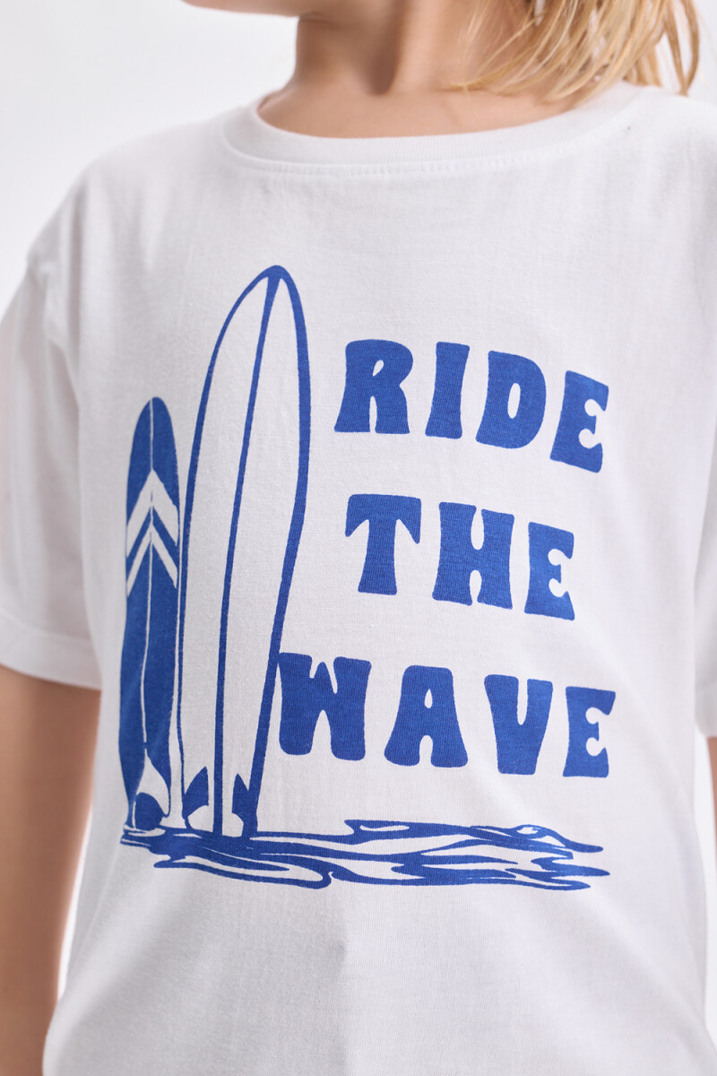 Remera Ride The Wave Beige