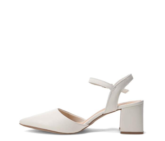 Zapato abierto con tobillera Offwhite