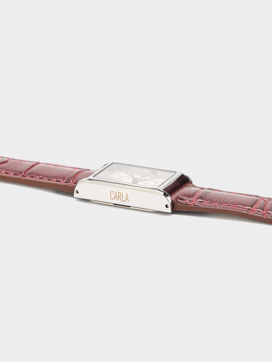 Reloj Pulsera Grabado Animal burdeos
