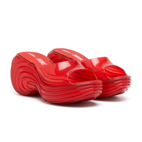 Sandalias Melissa de Dama - PLATFORM + DIESEL - 36152BP736 ROJO TRANSPARENTE