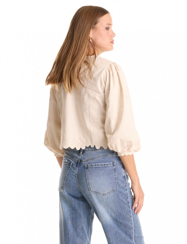 Blusa Bordada BEIGE