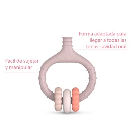 Pre-Cepillo Masajeador Encías Bebé +0m Silicona Ligero Suave Rosa
