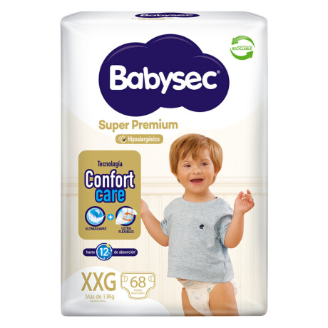 Pañales Babysec Super Premium XXG 68 Unidades Pañales Babysec Super Premium XXG 68 Unidades