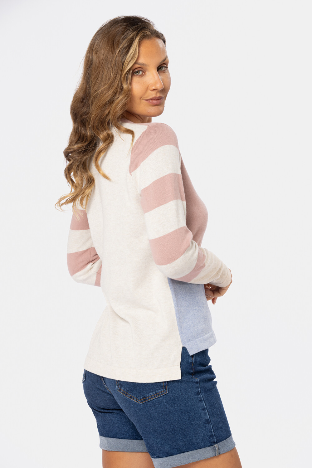 BUZO TEJIDO RAYADO Natural