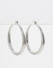Aros Argollas Metal Argollas De Metal - Plateado Rodio
