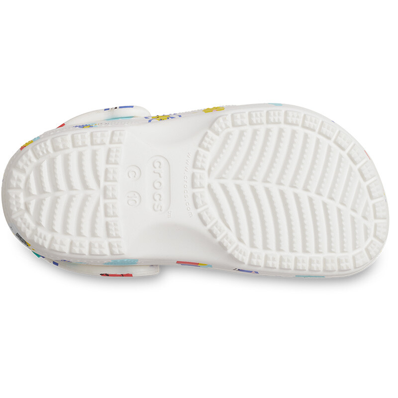 Classic Clog Doodle Print Blanco