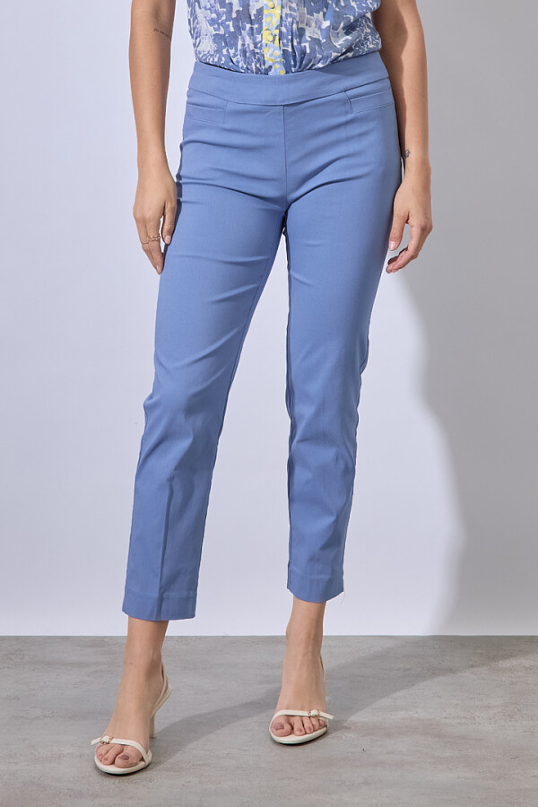 Pantalon Recto Modelador CELESTE OSCURO