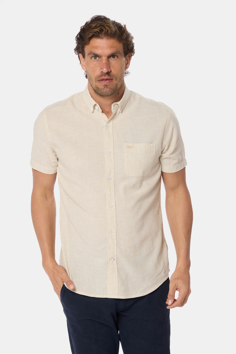 CAMISA DE LINO Beige