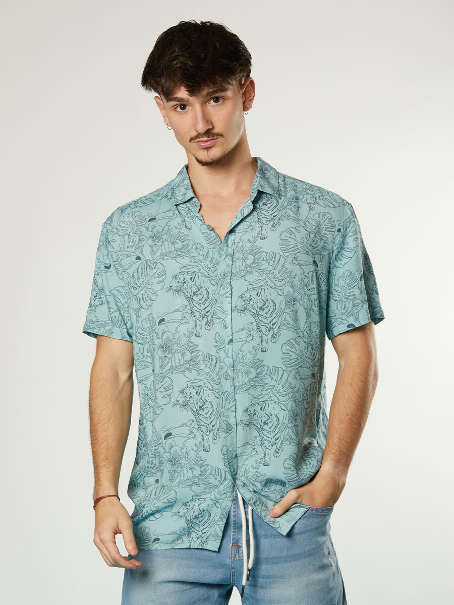 CAMISA TWIST DIXIE - Aqua 