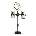 Aro de Luz Led de Selfie Para Mesa y Doble Soporte de Teléfono Aro de Luz Led de Selfie Para Mesa y Doble Soporte de Teléfono