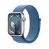 Apple Watch Series 9 GPS 41mm Silver Aluminium Case with Winter Blue Sport Loop Apple Watch Series 9 GPS 41mm Silver Aluminium Case with Winter Blue Sport Loop