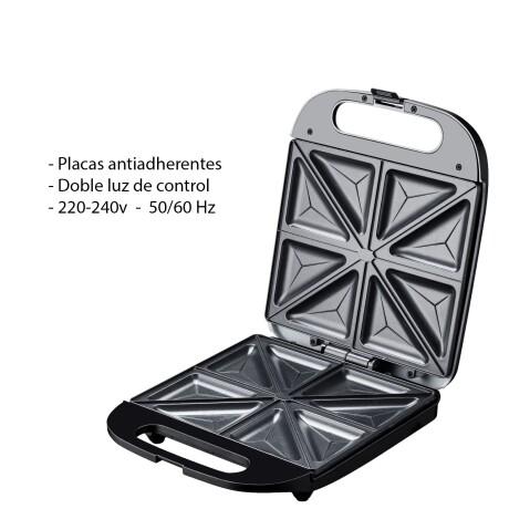 Sandwichera Eléctrica 4 Panes Antiadherente Alta Potencia Blanco