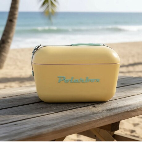 Conservadora Hielera Polarbox Vintage 20 litros POP Amarillo y Verde Agua
