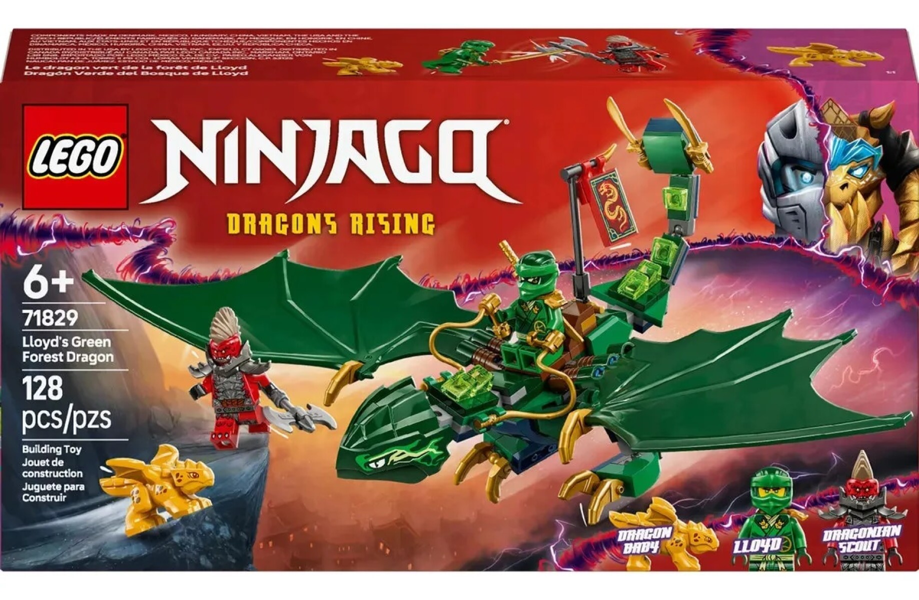 Lego Ninja Go 71829 Dragón Verde Del Bosque De Lloyd 