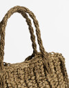 Complemento Marroquinería Basicos Cartera Efecto Rafia - Verde Medio