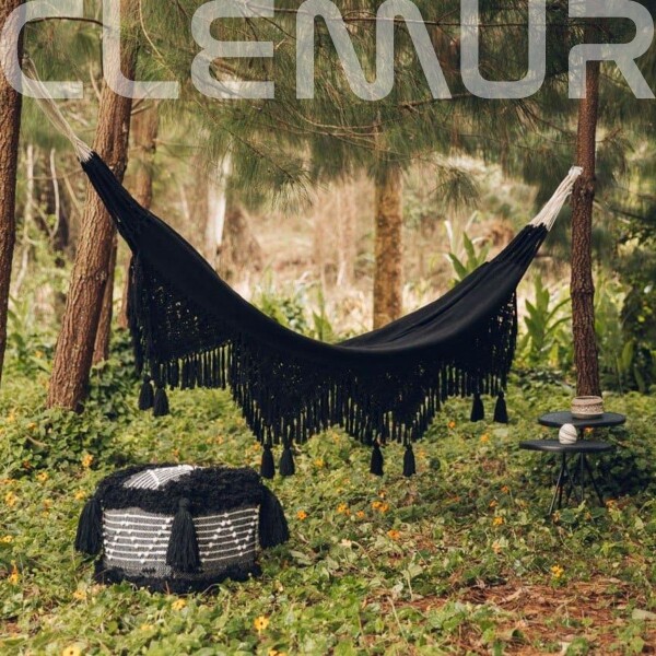Hamaca Paraguaya Silla Colgante Reforzada Jardín Con Flecos Bolso Y Soga Imback Color Negro Hamaca Paraguaya Silla Colgante Reforzada Jardín Con Flecos Bolso Y Soga Imback Color Negro