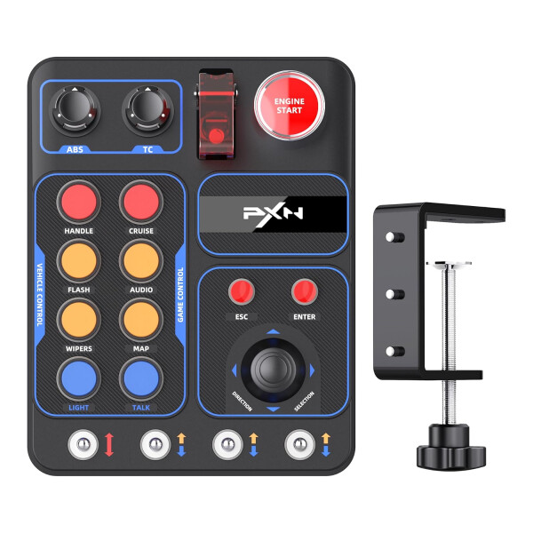 Botonera Gamer Para Simulación De Manejo Pxn Cb1 Control Box BOTONERA SIMULADOR PXN CB1 RGB