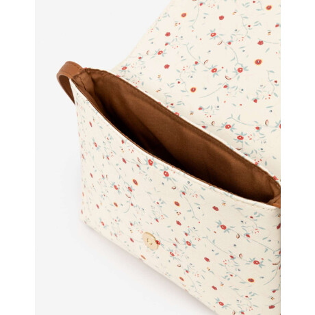 Bandolera Estampada Con Solapa Estampado Flores