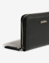 Billetera Zip Round Billetera Con Cierre - Negro
