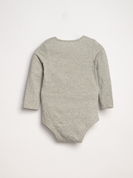 Body manga larga estampado Gris Melange