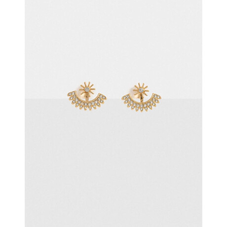 Aros Con Strass Dorado