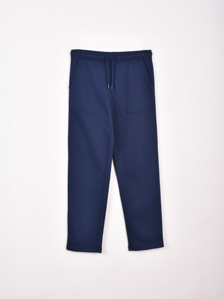 PANTALÓN FELPA RECTO AZUL