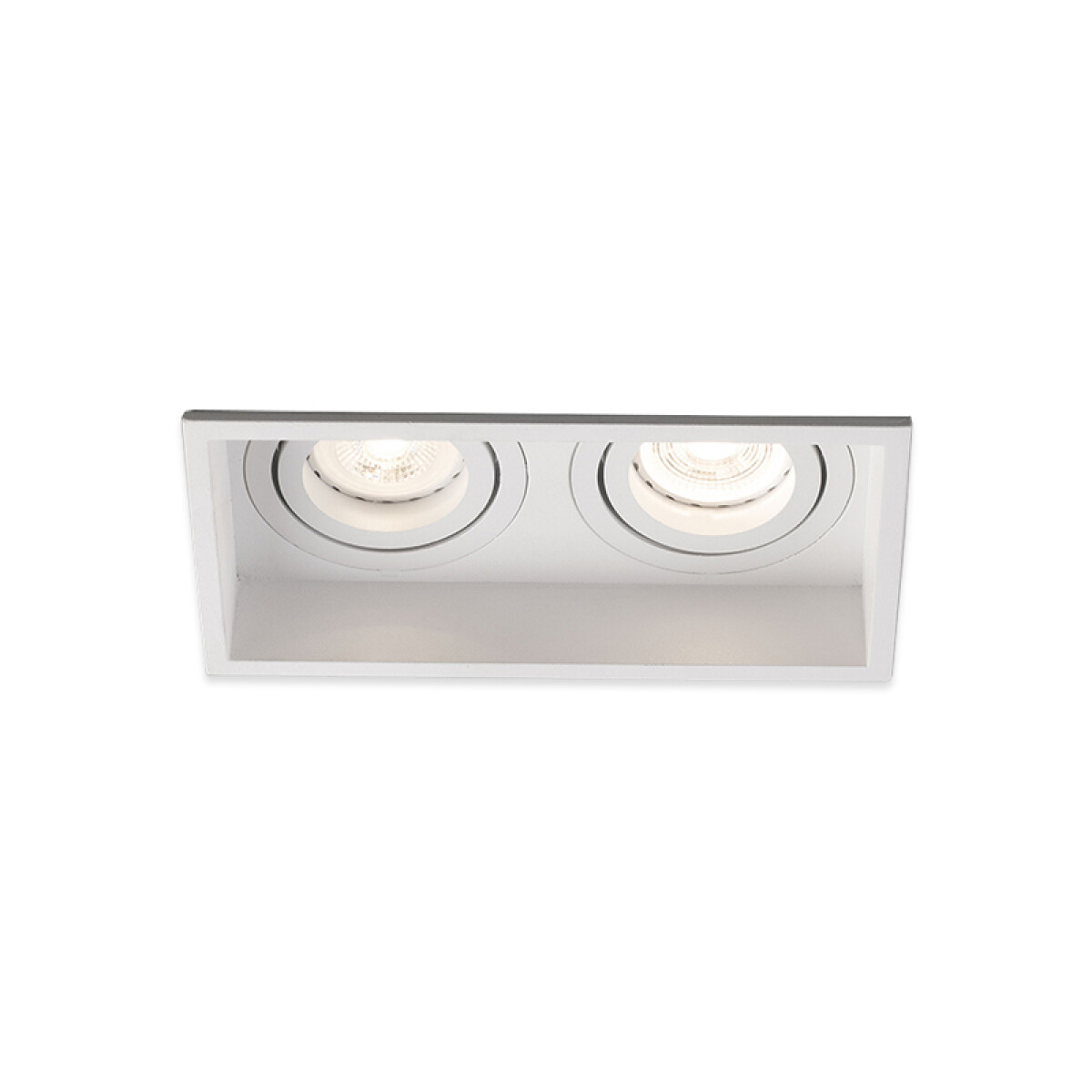 Downlight rectang. blanco 2 luces orientable s/zoc - FA2092 