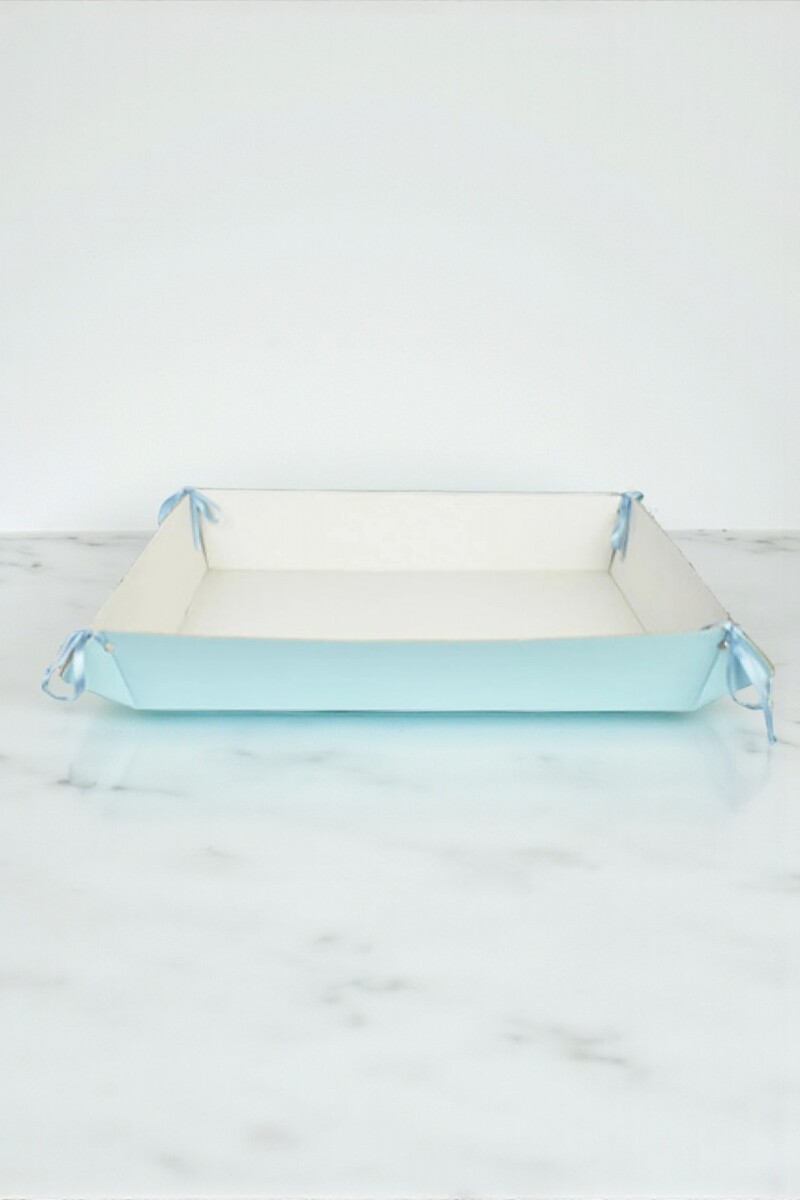Bandeja baby shower 41x33x8 cm - PERLATO CELESTE 