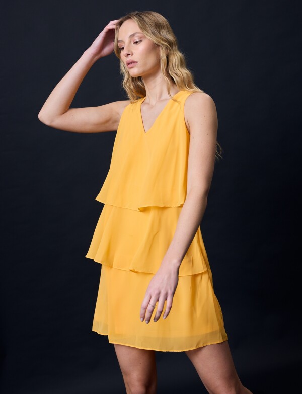 Vestido Capas ANARANJADO