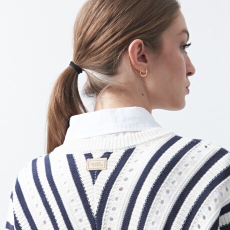 SWEATER COIMBRA Blanco/Azul