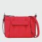 Longchamp -Cartera de cuero con correa extraible, 3D Rojo