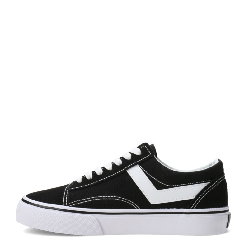 Championes Unisex PONY Casual Lona Gamuza Negro - Blanco