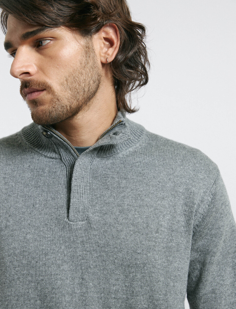 470416 SWEATER HARRY Gris Medio Melange