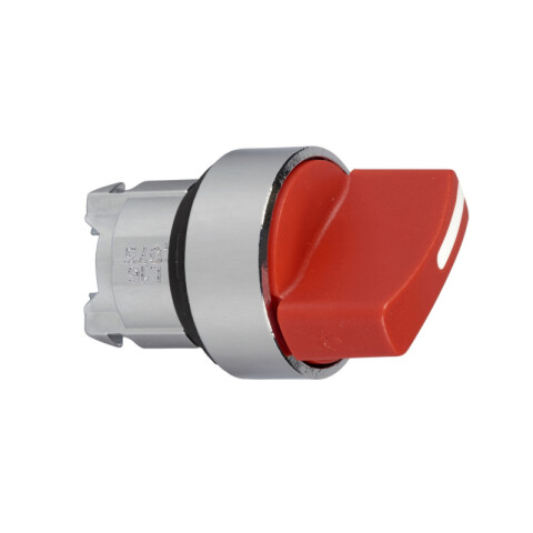 Cabezal selec. 2 pos. maneta corta rojo ø22mm TL5483