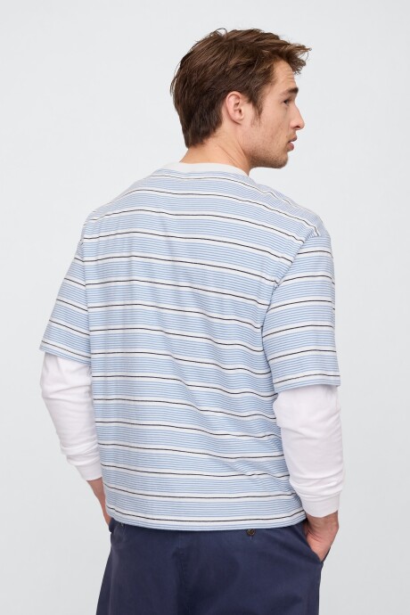 Remera A Rayas Ultra Soft Hombre New Off White Stripe