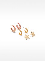 Set De Pendientes Con Rafia multicolor