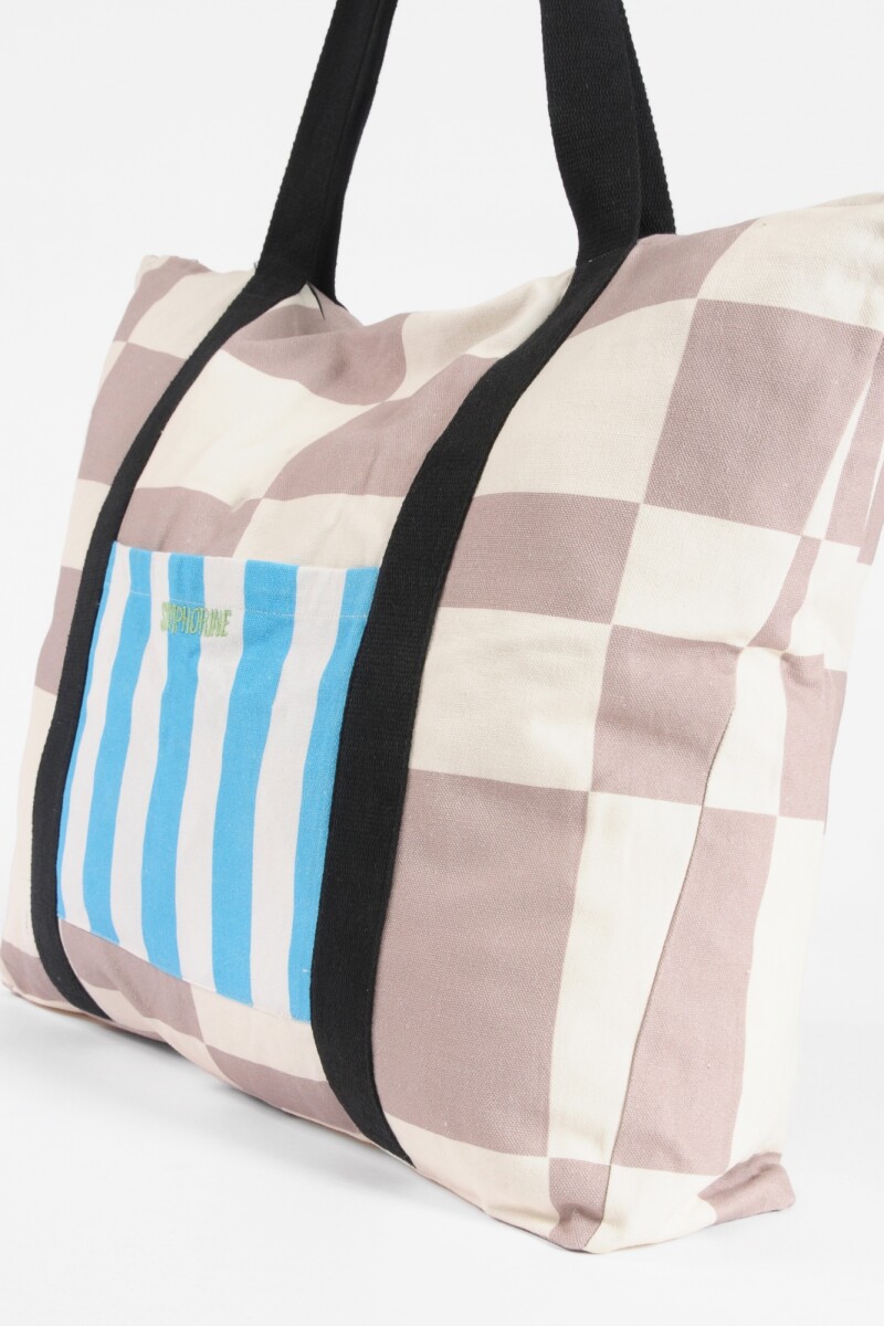 Bolso damero multicolor