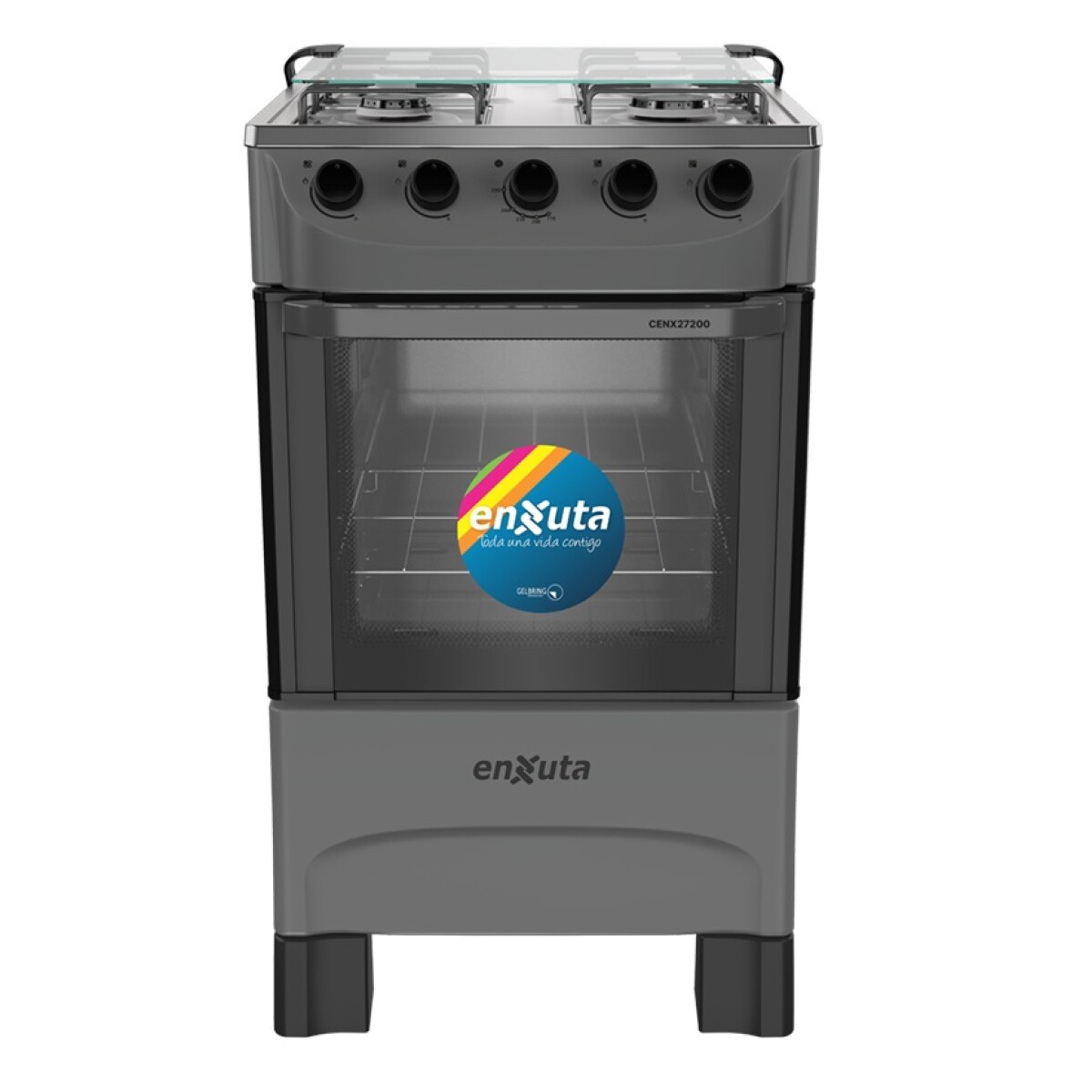 Cocina Supergas 4 Hornallas Titanio Con Termocupla - Enxuta 