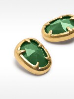 Pendientes Geométricos Dorados azul