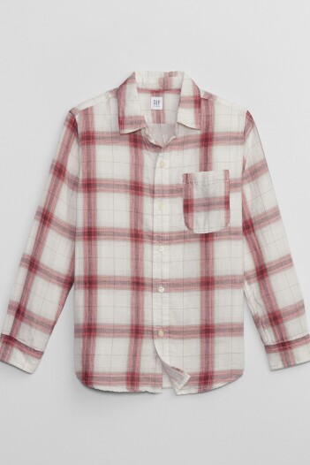 Camisa A Cuadros Niño Red Plaid