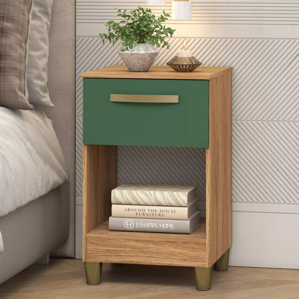 MESA DE LUZ O NOCHE DE 1 CAJÓN VERDE