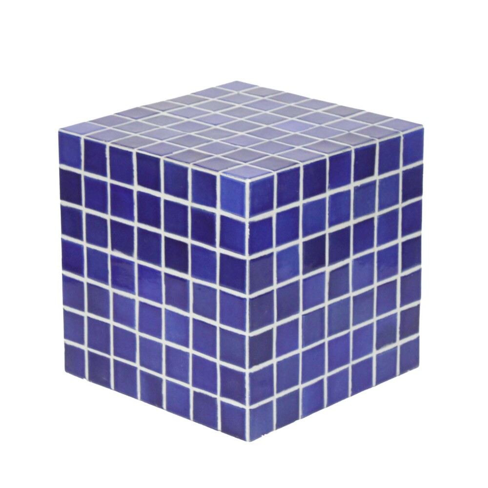 MESA LATERAL CERAMICA AZUL EGEO