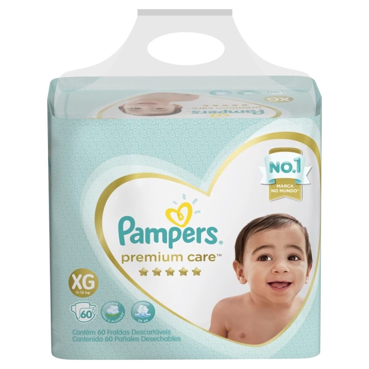Pañales Pampers Premium Care XG X60 
