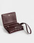 Billetera Billetera Efecto Croco Burgundy - Rojo Medio